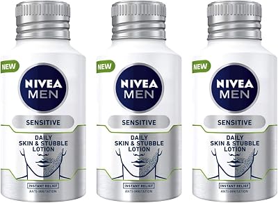 NIVEA MEN Skin & Stubble Moisturiser Sensitive 125ml Pack of 3