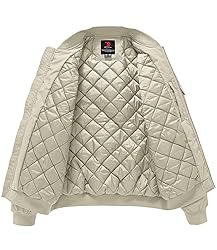 BGOWATU Men's Jacket Windproof Quilted Bomber