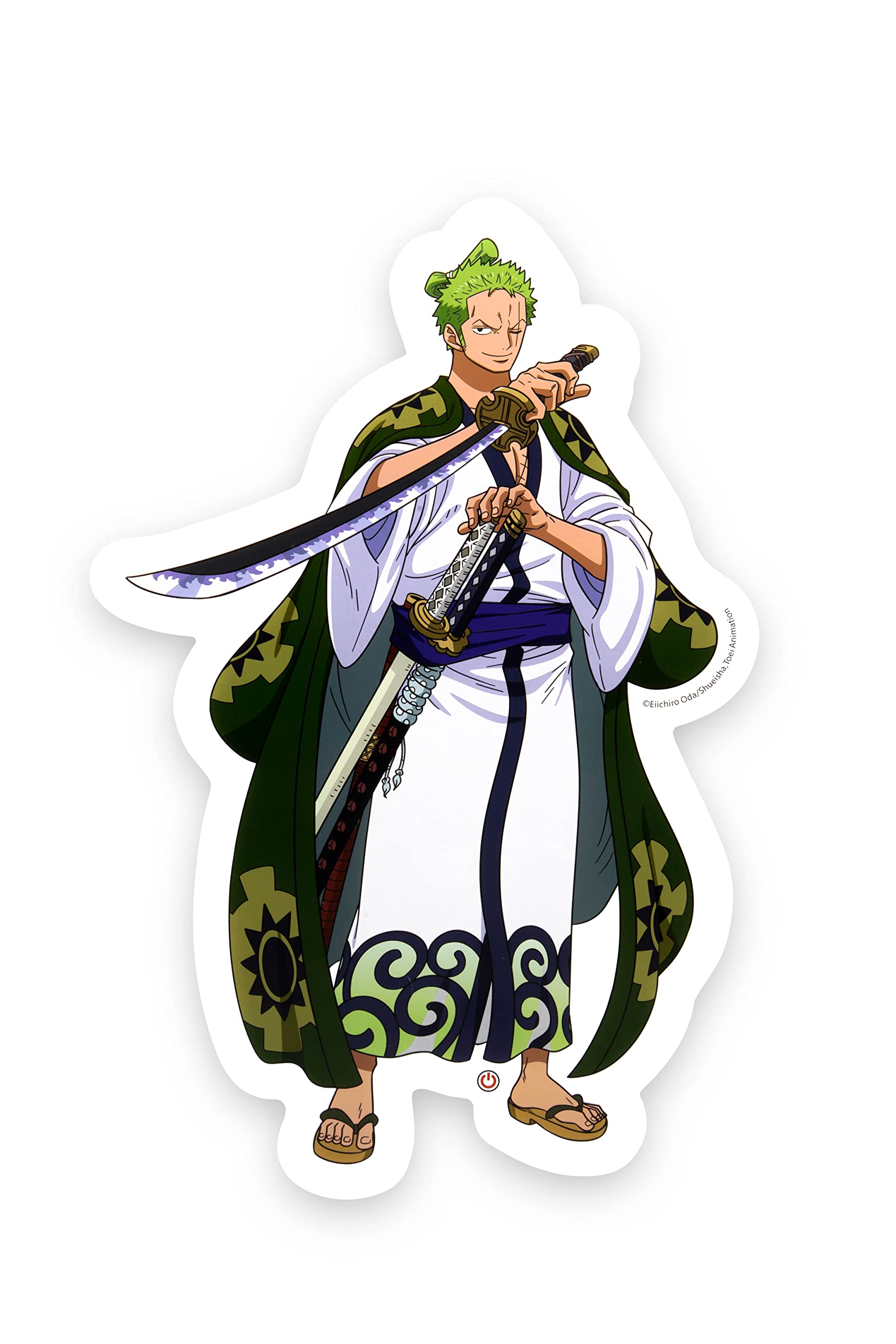 TEKNOFUN - License One Piece - Neon Mural LED Zoro 40 cm - Light decoration - USB cable (included) - Comes with 2 supports - For Children and Adults - From 14 years old - 811632