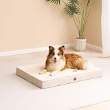EHEYCIGA Large Orthopedic Dog Bed 89x58x9cm Removable Cover Camel view 8