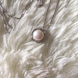 Collana Di Perle Pendenti In Argento Sterling, Collana Di Perle D'acqua Dolce, Elegante Collana Di Perle, Gioielli Da Sposa, Regalo Per Damigella D'onore Per Lei, Per Sorella - Italia - Foto 5