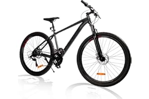 SmiloSprk Mountain Bike for Men/Women, 27.5" Sizes, 21-Speed Twist Shifting, Disc Brakes, Adult MTB Bicycle with Suspension Fork, Easy Assembly, Ideal for Adventurers