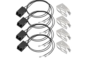 UOIENRT 4 Pack WB2X8228 Element Range Receptacle Block Kit Replacement for GE Electric Hotpoint Kenmore Ranges Stove Cooktops Surface Burner Terminal, AP2013499 PS242972 250535