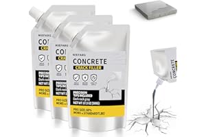 NIEFARG Concrete Crack Filler for Driveway, High Elasticity Cement Crack Filler, Self Leveling Quick Drying Sealing Adhesive for Outdoor, Patio, Waterproof (3.3 LB)