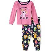 The Children's Place baby-girls And Toddler Long Sleeve Top and Pants Snug Fit 100% Cotton 2 Piece Pajama Set