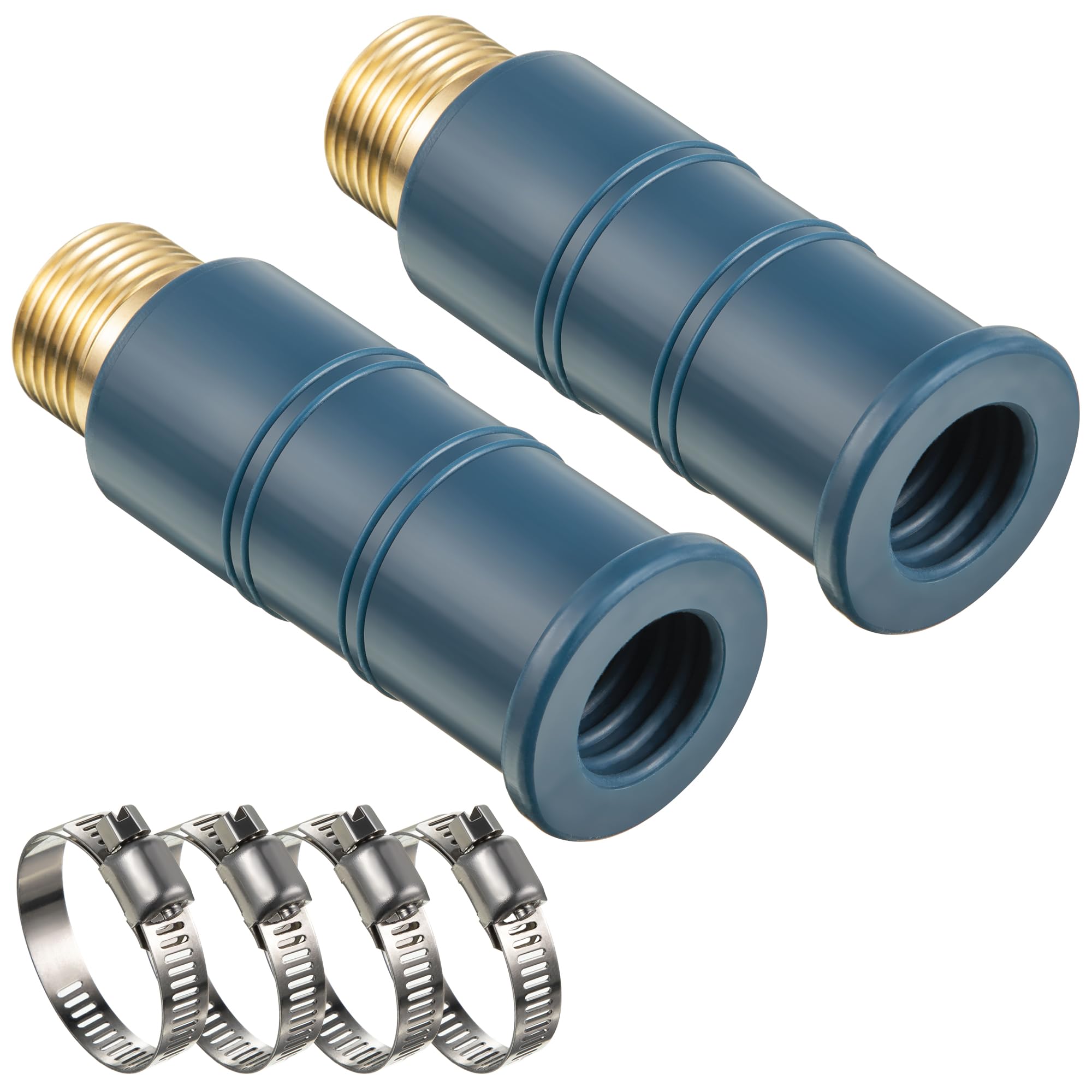 Photo 1 of 2 Pack Universal Adapter, Thickened Sink Hose Attachment, Flexible Silicone Sleeve Water Hose Connector for RV Garden Hose Damaged/Stripped Faucet Threads or Threadless Faucet