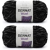 Bernat Velvet Blackbird Yarn - 2 Pack of 300g/10.5oz - Polyester - 5 Bulky - 315 Yards - Knitting/Crochet
