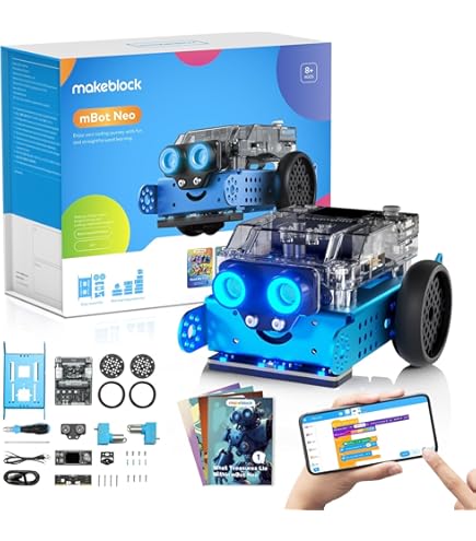 Makeblock CyberPi Kit Codage – Programmation Scratch/Python Avec IA, IoT, Wi-Fi, 64 Leçons, Idéal Enfant Dès 8 Ans