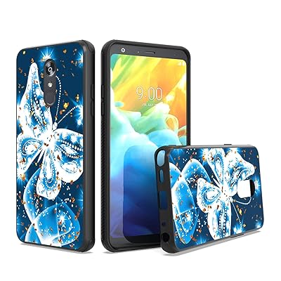 Blue Butterfly Dual Layer Hybrid Case for LG Stylo Kuwait Ubuy - Main Image