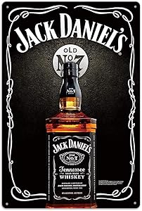 NaCraftTH Metal Iron Tin Sign Jack Daniels Whiskey Retro Classic Vintage Hanging Wall Art for Pub Bar Home Decor, 8