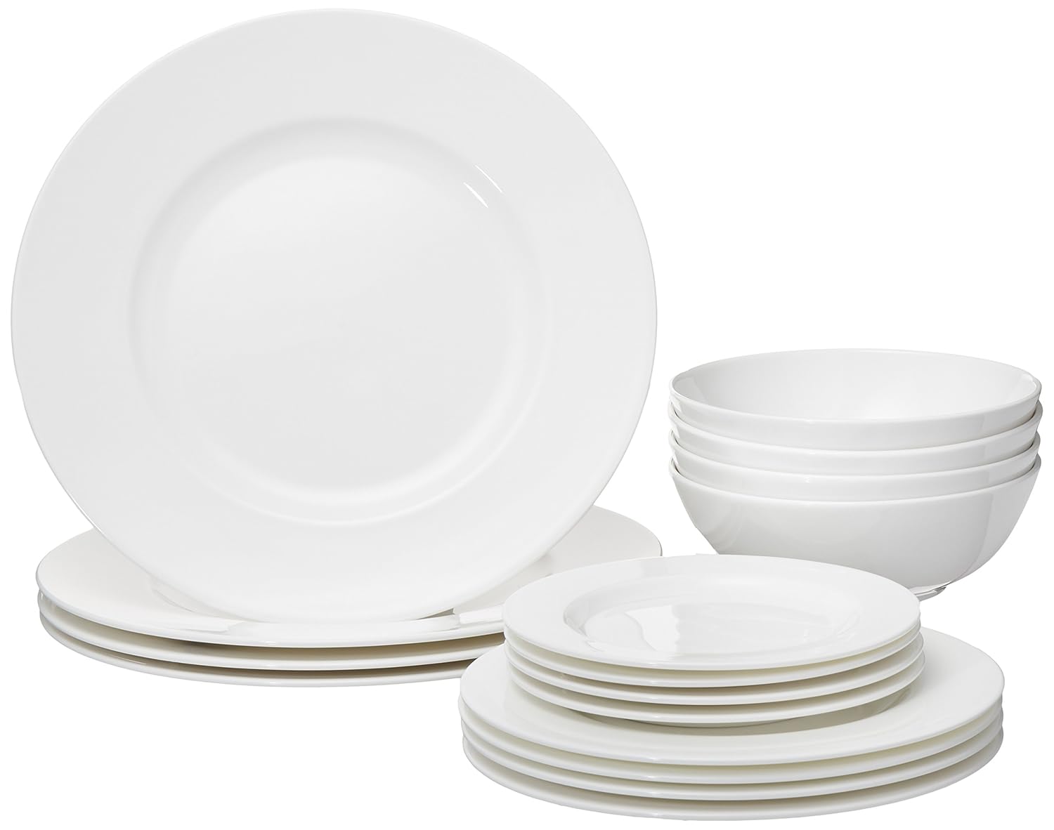 Lenox 886608 Classic Dinnerware Set (16 Piece), Bone China White