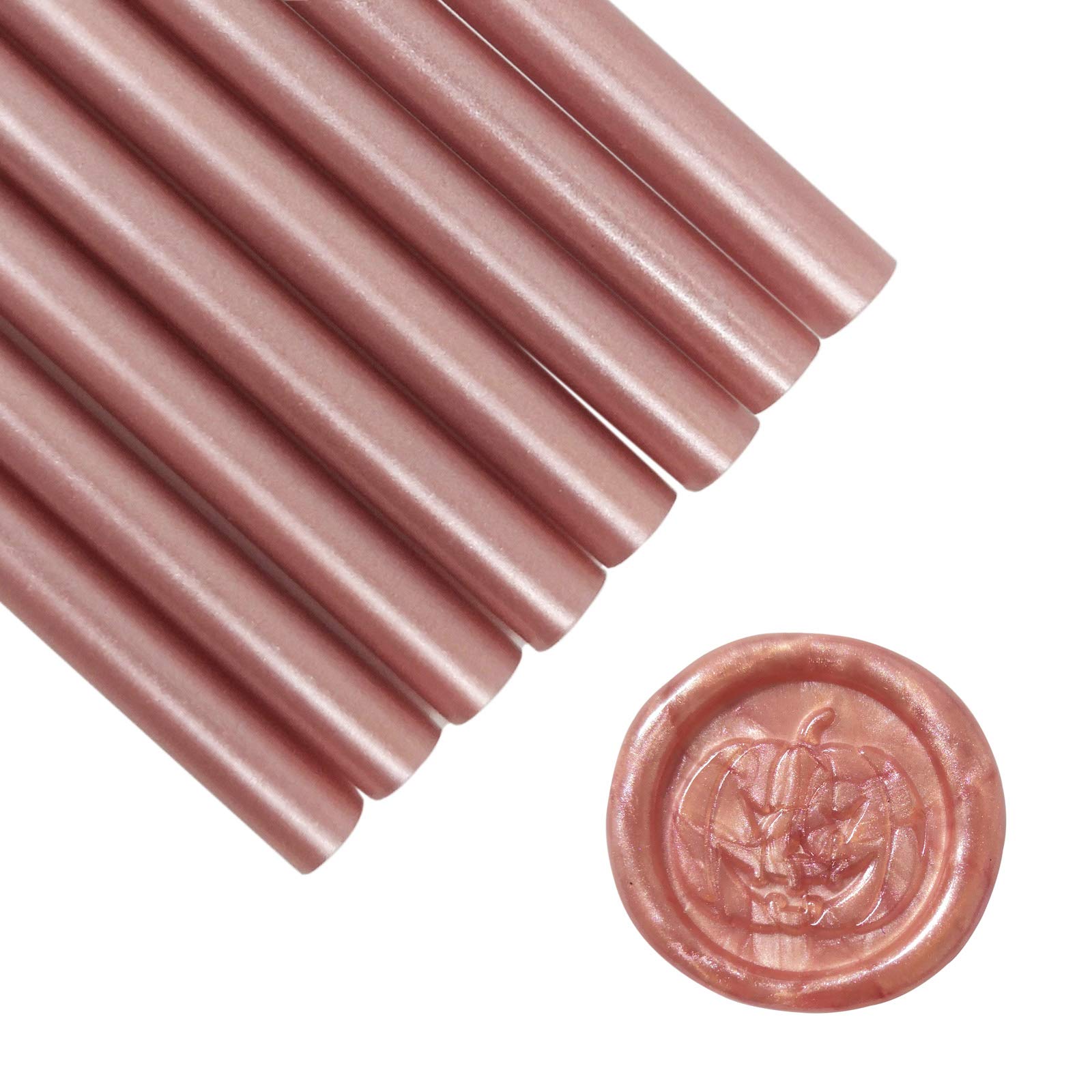 VARACL Hot Melt Glue Sealing Sticks for Letter Seal Stamp - Great for Wedding Invitations, Cards Envelopes, Snail Mails, Postcards, Greeting Cards, Gift Ideas, 7 x 100 mm, 20PCS (Rose)