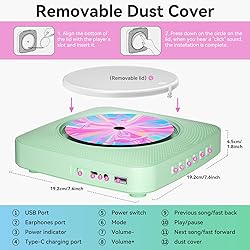 CD Player Portable Bluetooth Rechargeable: CD