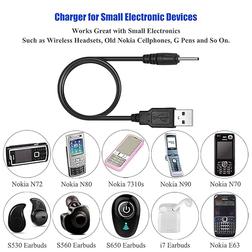 USB DC Charger Charge Charging Cable for Mini S530 Smallest Invisible  Wireless Bluetooth Earbuds Earphones Hea