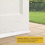 HomeSecure uPVC Door Weather Bar White 870mm Peel & Stick Rain Deflector view 6