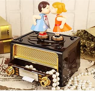Vintage Music Box - Caja De Música para Pareja Romántica Radio: Amazon.es: Hogar