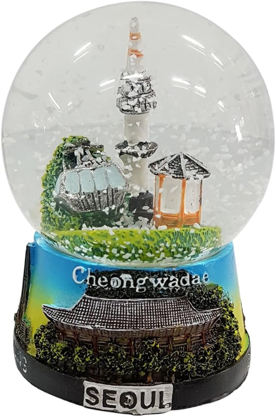 Crystal Design Namsan Seoul Tower Snow Globe Medium Korea Miniature Building Home