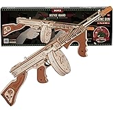 ROKR 3D Wooden Puzzles for Adults-Rubber Band Toy Tommy Gun-Model Kits to Build for Adults-Wood Puzzles Adult-Hobbies for Men-Gift Idea for Christmas