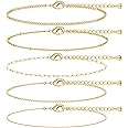 Gold Bracelets for Women,Dainty Bracelets Set for Women Trendy, Gold Bracelets Stack With Beaded, Cuban, Paperclip, Heart, Snake, Rope, Pearl, Cross, Hand Chain, Silver Jewelry Gifts for Women Christmas