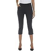 MoFiz Women's Golf Capri Pants Stretch Slim Business Casual Pants Straight Leg Yoga Dress Pants with Pockets Office Slacks