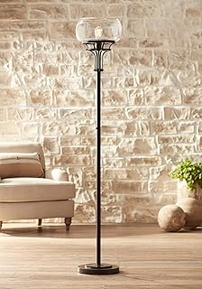 Feuille Leaf And Vine Mica Shade Torchiere Floor Lamp Franklin