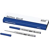 Montblanc Ballpoint Pen Refills (M) Royal Blue 124493 &ndash; Refill Cartridges with a Medium Tip for Montblanc Ball Pens &ndash; 2 x Blue Ballpoint Refills