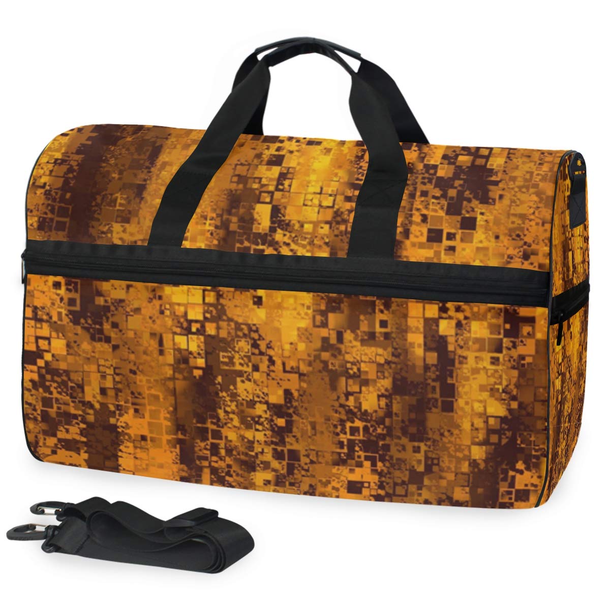  Malplena Yellow Mosaic Travel Duffel Bag