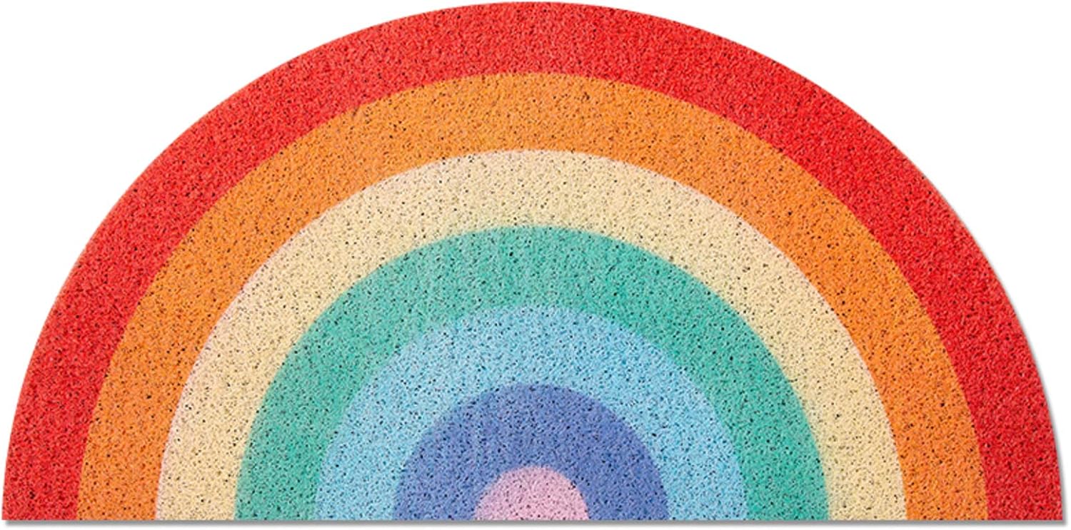 Rainbow Doormat, Semicircle Mat, Nonslip Creative Wear