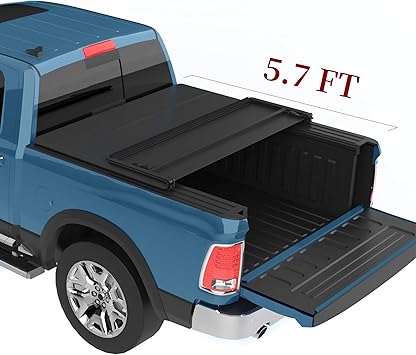 Yitamotor Soft Tri Fold Truck Bed Tonneau Cover Compatible With Dodge Ram 1500 Fleetside 5 8 Ft Pickup Cargo Bed Waterproof 2019 Classic Only 2009 2018 Truck Bed Tailgate Accessories Tonneau Covers