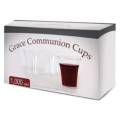 Grace Communion Cups - Box of 1000 - Plastic Disposable Fits Standard Holy Communion Trays