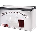 Grace Communion Cups - Box of 1000 - Plastic Disposable Fits Standard Holy Communion Trays