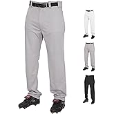 Rawlings Semi-Relaxed Full Length Baseball Pant | Solid & Piped Options | Youth Sizes | Multiple Colors