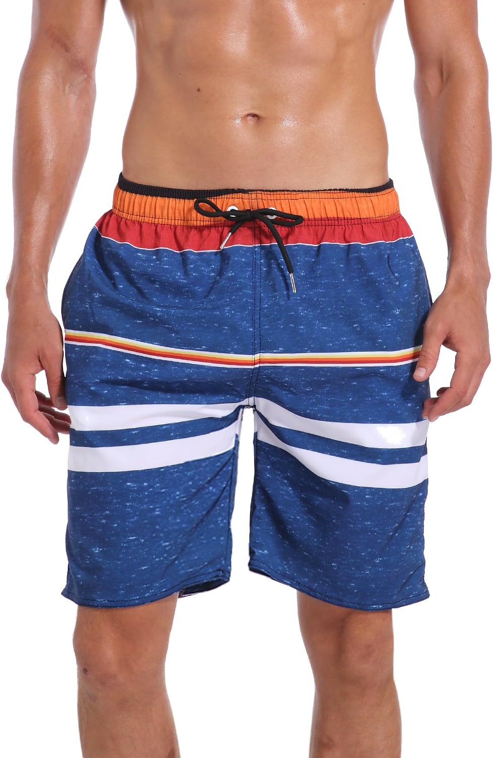 MILANKERR Men's Swim Trunks Stretch Beach Quick Dry Shorts