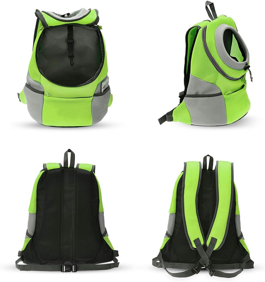 PETCUTE Breathable Pet Carrier Backpack for Small Dogs Cat Up to 6.8KG,Hands-Free Pet Travel Bag with Head-Out Design and Waterproof Bottom,Adjustable Cat Backpack for Hiking & Travel,Black,XL - Image 3