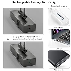 JUSHENG Battery Operated Picture Light with Remote
