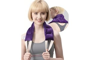 Heating Pad Microwavable for Neck Shoulders Back with Handles, Magic Bag Heat Pad, Long Heated Bean Bag, Moist Hot Packs, Col