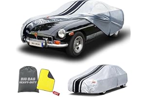 [2026 Upgrade] Car Cover Custom Fit for MG MGB (1966-1980), Toyota MR2 (1984-2007) Waterproof All Weather for Automobiles Ful
