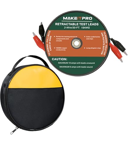 2 Wire 30'' Retractable Test Lead Set: Amazon.com