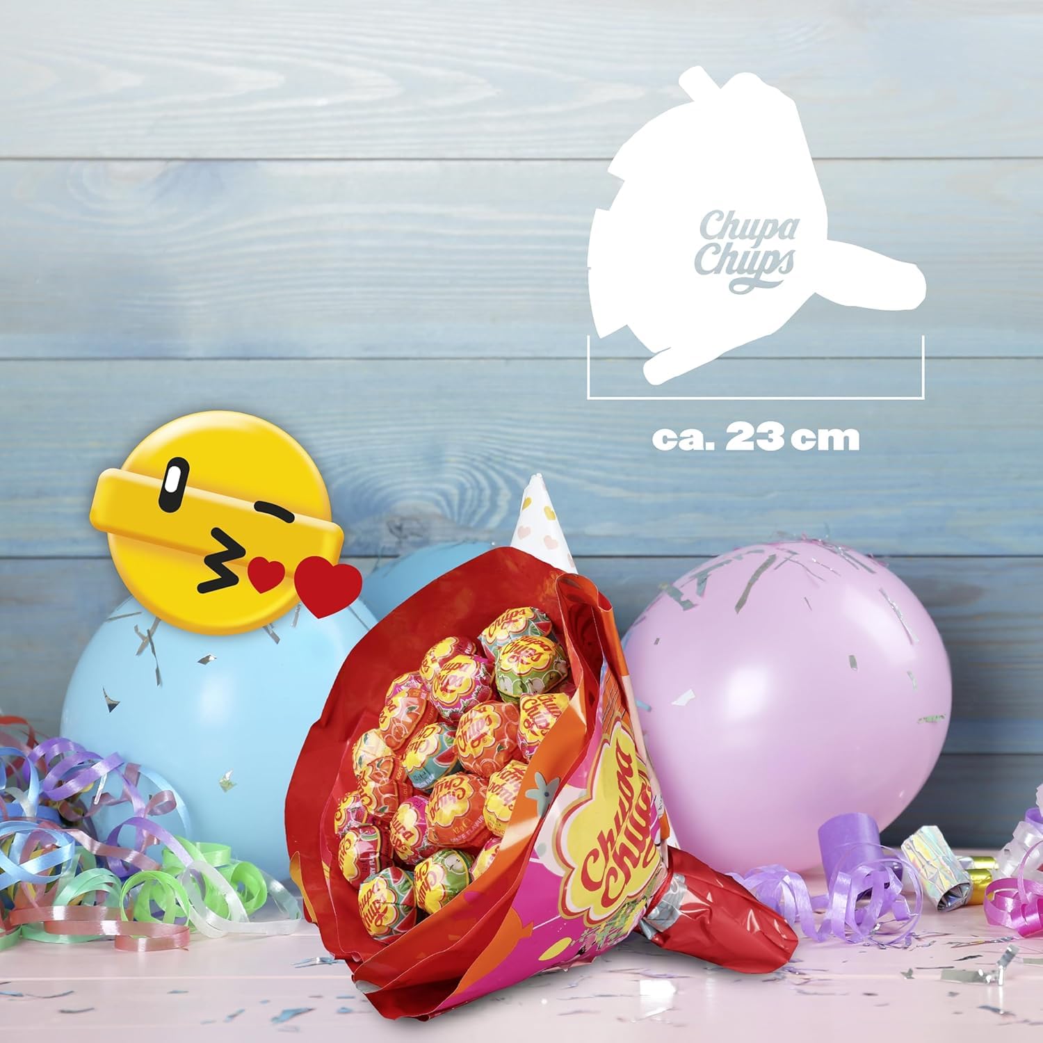 Chupa Chups Lutscher Blumenstrauss, Lollipop-Strauss mit 19 Lollis in sechs Sorten, Geschenk-Idee für Geburtstag, Jahrestag, Valentinstag & Weihnachten 3