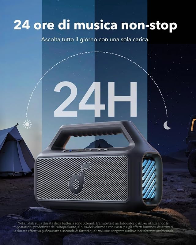 Boom 2, Cassa Bluetooth Portatile per Esterni, 80W, IPX7