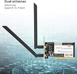 Dilwe TX-AR9WS AR9220 PCIe WiFi Card 300Mbps 802.11b/g/n 2 Antennas Windows view 4