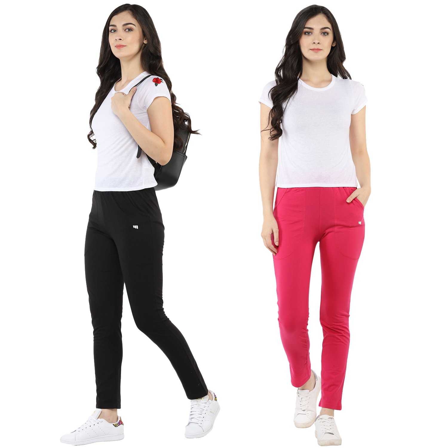 modeve women's solid track pant for women combo pack of 2