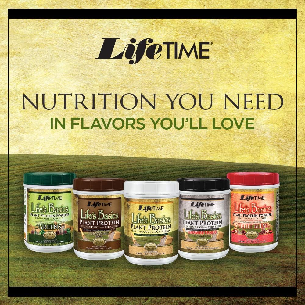 Lifetime Life's Basics Plant Protein Power, 5 Fruit Blend, 21.6-Ounce: Health & Personal Care