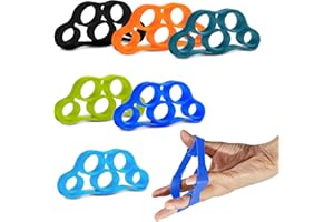 SVICHOCHKA 6Pcs Silicone Finger Stretcher Resistance Bands - Finger Exerciser Hand Strengthener for Arthritis Fingers Grip Hand Therapy Strength Trainer for Arthritis - Strengthener for Guitar Players