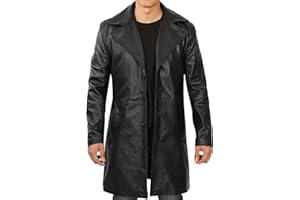 fjackets Leather Car Coats For Men – ¾ Length Real Lambskin Mens Fashion Brown & Black Leather Jacket Men