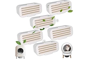 NewKe 6 Pack Deodorizer for PetSafe ScoopFree SmartSpin Self-Cleaning Cat Litter Box, Odor Control Compatible with HHOLOVE Self-Cleaning Cat Litter Box, Air Freshener, Pet Gift