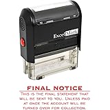 Final Notice Final Statement - Self Inking Bill Collection Stamp in Red Ink