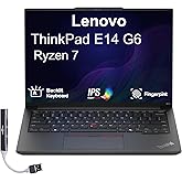Lenovo ThinkPad E14 Gen 6 Business Laptop 14.0" IPS WUXGA Display (AMD Ryzen 7 7735U, 16GB DDR5, 512GB PCIe SSD, AMD Radeon, Fingerprint, 2 Thunderbolt 4, WiFi 6E, BT 5.1, Win 11 Pro) w/Dockztorm Hub