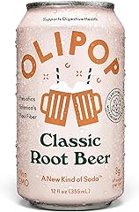 OLIPOP - Classic Root Beer Sparkling Tonic, Healthy Soda, Prebiotic Soft Drink, Aids Digestive Health, Contains Prebiotics & 