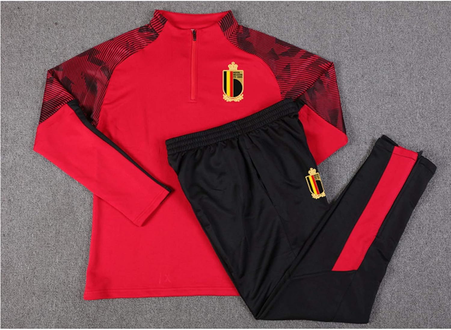 Affc 子供 大人のためのベルギー国フットボールロメル ルカク 9ファンサッカーユニフォーム長袖トレーニングスーツ Affc スポーツ アウトドア Amazon